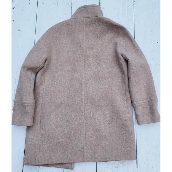 J.Crew Stadium Cocoon Peacoat b2770 Nello Gori Wool Blend Beige Tan Coat Sz 12 - Picture 12 of 14